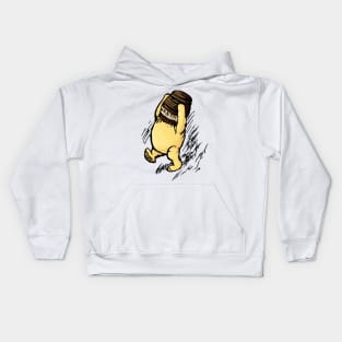 Winnie the Pooh stuck in a HUNNY pot Kids Hoodie